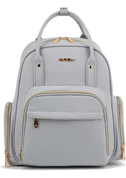 Çok Fonksiyonlu Büyük Kapasiteli Anne-Bebek Çantas - Gri (Yurt Dışından)