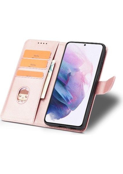 Samsung Galaxy A71 4g Manyetik Karbon Fiber Deri Folio Flip Case (Yurt Dışından)