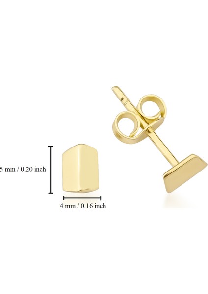 14 Ayar Altın Mini Geometrik Çivi Küpe KRS-K60-14GE fiyatları