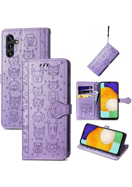 Samsung Galaxy A13 5g Karikatür Hayvanlar Için Kılıf Kapak Çevirin Kısa Kayış Vaka (Yurt Dışından) modelleri