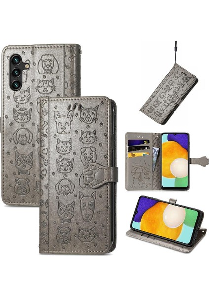 Samsung Galaxy A13 5g Karikatür Hayvanlar Için Kılıf Kapak Çevirin Kısa Kayış Vaka (Yurt Dışından)