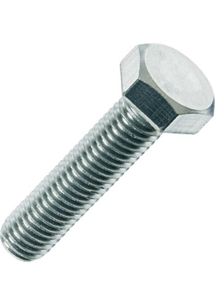 Dın 933 Akb Tam Diş 8.8 Kalite Çelik Cıvata Beyaz 18X50 15 Adet