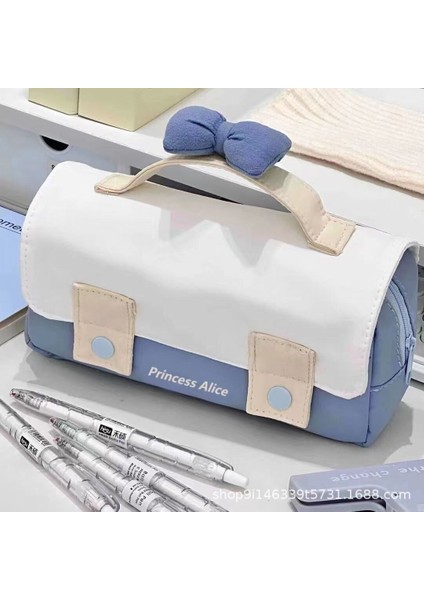 Yüksek Görünümlü Kız Gibi Büyük Kapasiteli Çok Fonksiyonlu Taşınabilir Öğrenci Kırtasiye Saklama Çantası (Yurt Dışından)