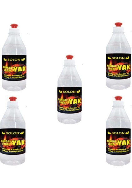 Mangal, Soba, Şömine 5 Adet Tutuşturucu Jel Yakıt. 500 Ml. 5' li