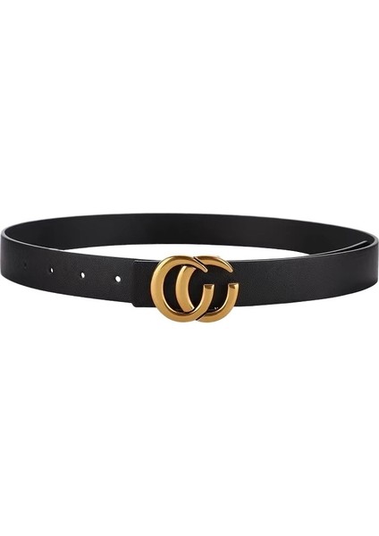 Çift cc Tokalı Kemer Retro Sanatsal Kemer (Yurt Dışından)