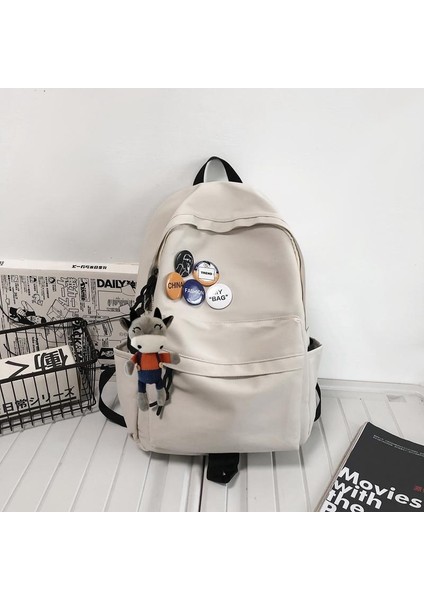 Erkek Basit Büyük Kapasiteli Seyahat Sırt Çantası Rahat Ortaokul Öğrencisi Lise Öğrencisi Okul Çantası (Yurt Dışından)