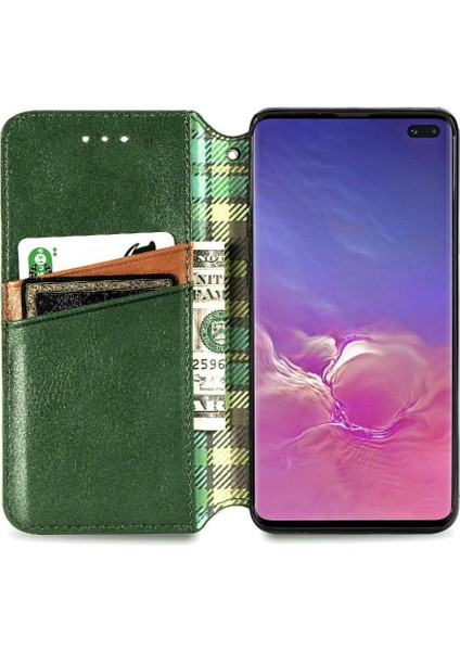 Samsung Galaxy S10 Artı Cüzdan Fonksiyonu Zarif Iş Çevirme (Yurt Dışından)