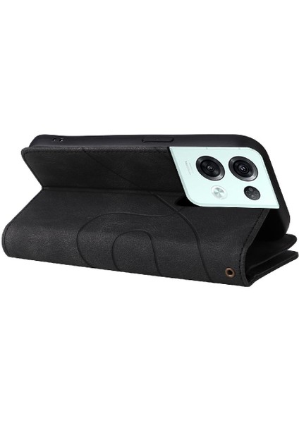 Kart Yuvası Standı Fermuar Cüzdan Tarzı ile Oppo Oppo 8 Pro 5g Için Kılıf (Yurt Dışından)