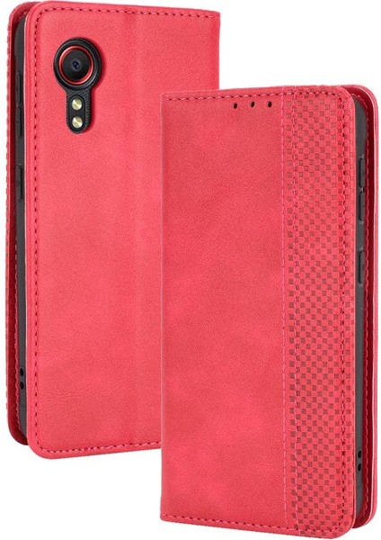 Samsung Galaxy Xcover 5 Manyetik Kapatma Cüzdan Pu Deri Kılıf (Yurt Dışından)