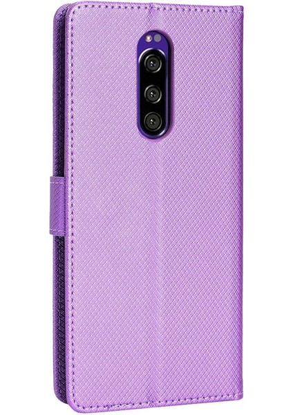 Mellow Mall Sony Xperia 1 Kickstand Kapak Kart Tutucu Manyetik Cüzdan Için Kılıf (Yurt Dışından)