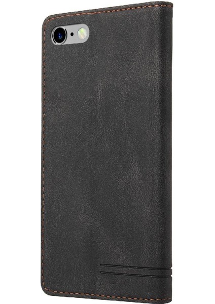 IPhone 7/8 Için Kılıf Kickstand Premium Deri Iki Kart Yuvaları Prim (Yurt Dışından)