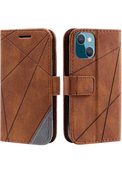 IPhone 13 Için Kılıf Mini Kart Tutucu Kickstand Cüzdan Flip Folio Manyetik (Yurt Dışından)