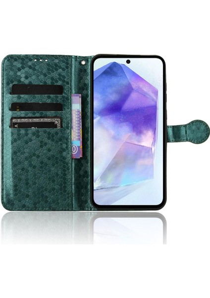 Mellow Mall Samsung Galaxy Case 5g Geometrik Desen Manyetik Toka Deri (Yurt Dışından)