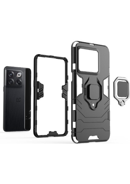 Oneplus 10T 5g Için Kılıf 360 &deg; Dönen Halka Darbeye Kapak Kickstand Damla (Yurt Dışından)