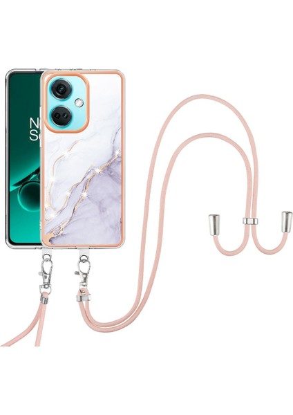 Oneplus Nord Ce 3 Tampon Mermer Crossbody Kordon Askısı Yumuşak (Yurt Dışından)