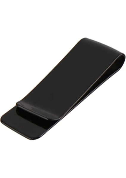 Metal Kağıt Para Tokası Kart Tutucu Klips Cüzdan Ataş Siyah 5,2cm x 2cm
