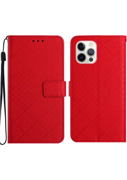 El Kayışı Kart Yuvası Standı Elmas Pu ile IPhone 15 Pro Max Için Flip Case (Yurt Dışından)
