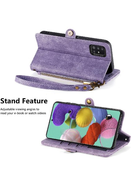 Samsung Galaxy A71 5g Için Flip Case Deri Kılıf Cüzdan Darbeye Basit (Yurt Dışından)