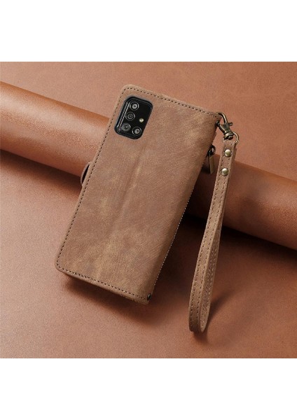 Samsung Galaxy A71 5g Için Flip Case Deri Kılıf Cüzdan Darbeye Basit (Yurt Dışından)