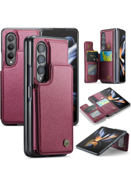 Samsung Galaxy Z Fold 4 5g Kickstand Pu Deri Için Caseme Cüzdan Kılıf (Yurt Dışından)