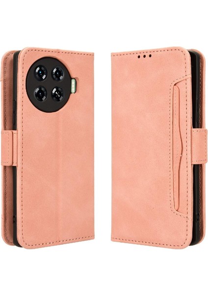 Tecno Spark 20 Pro Artı 4g Deri Cüzdan Kapağı Için Kılıf Ayarlanabilir Kart (Yurt Dışından)