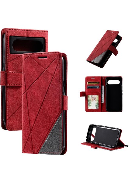 Google Piksel 8 Pro Kart Tutucu Için Kılıf Kickstand Cüzdan Flip Folio Pu (Yurt Dışından)