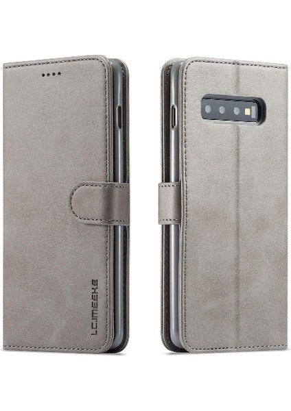 Samsung Galaxy S10 Artı Buzağı Doku Yatay Çevir Deri Kılıf (Yurt Dışından)