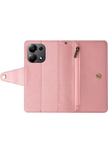 Xiaomi Redmi Için Not 13 Pro 4g Manyetik Deri Fermuar Cüzdan Kapak (Yurt Dışından)