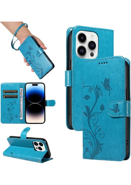 IPhone 14 Için Kılıf Pro Max ve Kart Yuvası ile El Kayışı Yüksek Kalite (Yurt Dışından)