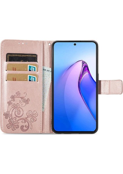 Oppo Oppo 8 Pro Flip Kapak Kılıf Için Dört Yapraklı Yonca Iş (Yurt Dışından)