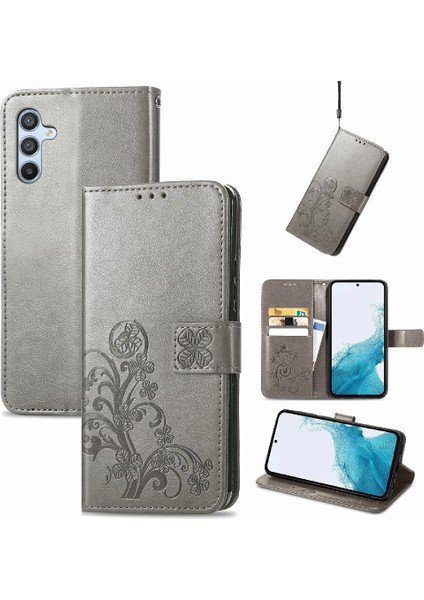 Samsung Galaxy A54 5g Kısa Kayış Deri Kılıf Kapak Kapak Dört (Yurt Dışından)