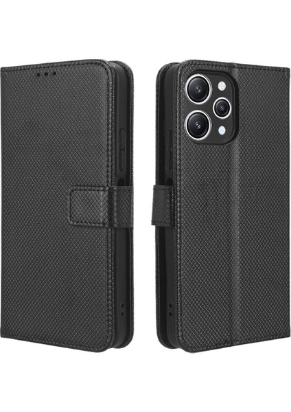 Xiaomi Redmi Için 12 4g Kart Tutucu Kickstand Manyetik Cüzdan Kapak (Yurt Dışından)