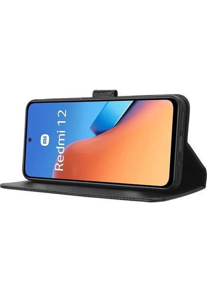 Xiaomi Redmi Için 12 4g Kart Tutucu Kickstand Manyetik Cüzdan Kapak (Yurt Dışından)