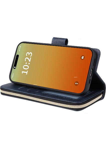 Iphone 15 Pro Max Cüzdan Durumda 9 Kart Yuvaları Kart Tutucu ile Flip (Yurt Dışından)