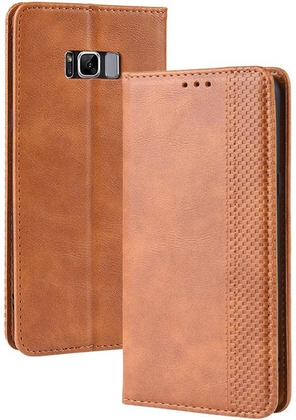 Samsung Galaxy S8 Artı Pu Deri Cüzdan Manyetik Kapatma (Yurt Dışından)