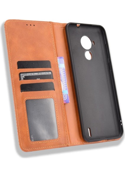 Nokia C30 Cüzdan Manyetik Kapatma Pu Deri Kılıf (Yurt Dışından) fırsatları