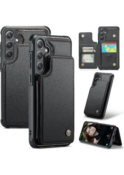 Samsung Galaxy S24 Ince Darbeye Vaka Pu Deri Için Caseme Cüzdan Kılıf (Yurt Dışından)