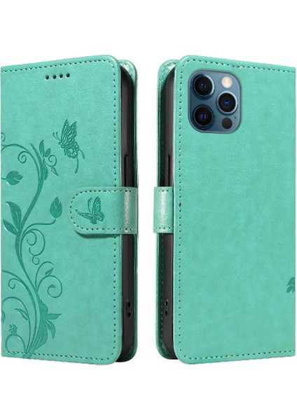 IPhone 12/12 Pro Cüzdan Telefon Kılıfı Için Kılıf Yüksek Kalite Deri Kabartmalı (Yurt Dışından)