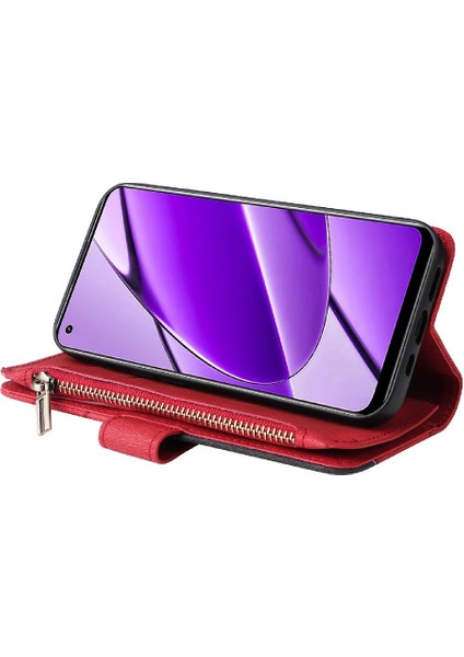 Kart Yuvası Standı Kickstand Koruyucu Fermuar ile Realme 11 4g Için Kılıf (Yurt Dışından)