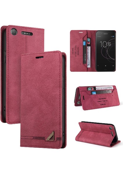 Sony Xperia Xperia Kickstand Iki Kart Yuvaları Premium Deri Için Kılıf (Yurt Dışından)