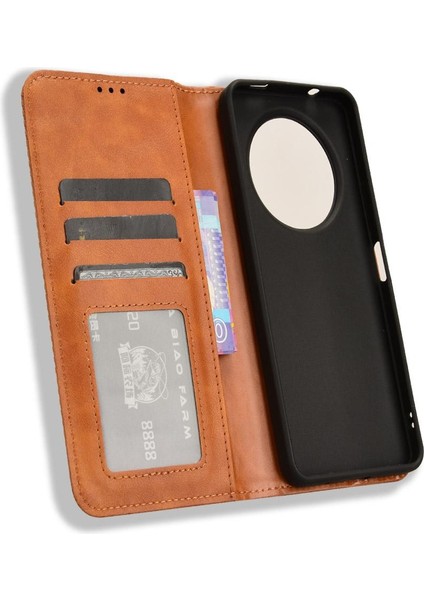 Xiaomi Poco C61 Cüzdan Manyetik Kapatma Pu Deri Kılıf (Yurt Dışından)