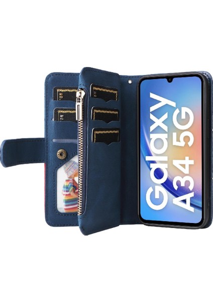 Kart Yuvası Standı Fermuar Cüzdan Tarzı ile Samsung Galaxy A34 5g Için Kılıf (Yurt Dışından) indirimleri