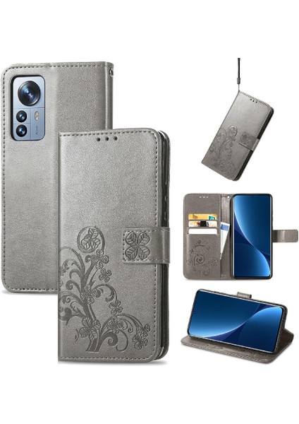 Xiaomi 12 Için Kılıf Pro Zarif Iş Kapak Kapak Dört Yapraklı Yonca Durumda (Yurt Dışından)