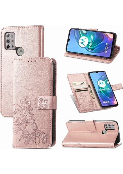 Motorola Moto G30 Deri Kılıf Kapak Kapak Kısa Kayış Zarif (Yurt Dışından) modelleri