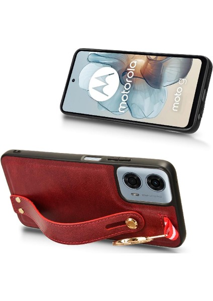 Mellow Mall Motorola Moto G Güç 2024 Premium Pu Deri Bilek Kayışı (Yurt Dışından)