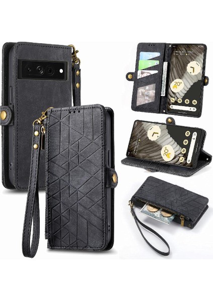 Google Piksel 7 Pro Için Flip Case Basit Iş Cüzdan Kapak Kılıfı (Yurt Dışından)