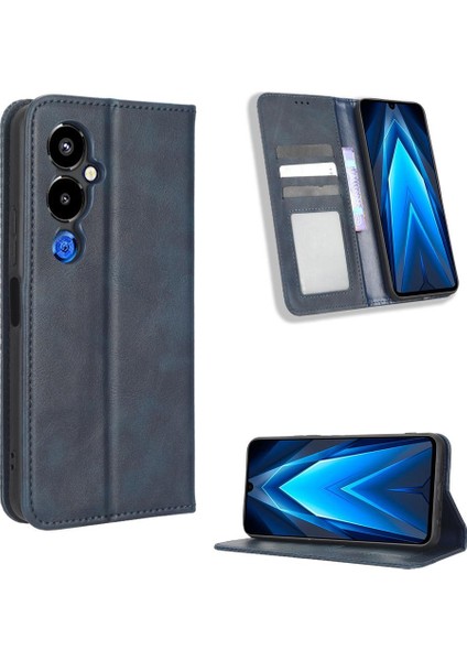 Tecno Pova 4 Pro Pu Deri Manyetik Kapatma Cüzdan Için Kılıf (Yurt Dışından)