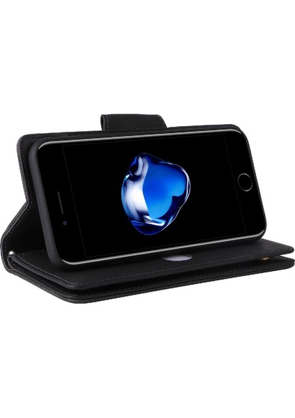 El Kayışı Kart Tutucu Manyetik Deri Fermuar ile iphone 7/8 Için Kılıf (Yurt Dışından)