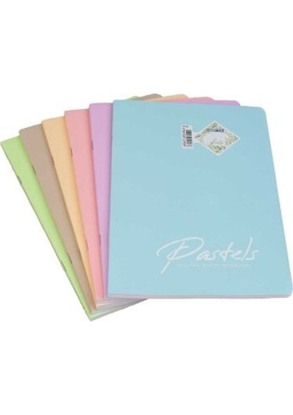 Pastels 17X24 Pp Kapak Defter 60 Yaprak Kareli - 6 Adet