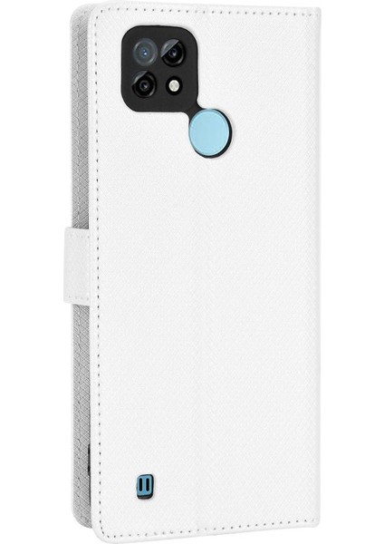 Realme C21 Kart Tutucu Kapak Manyetik Cüzdan Kickstand Için Kılıf (Yurt Dışından)